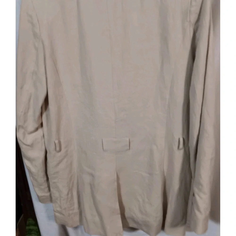 Vtg Free People S Blazer Olivia Oversized Retro Linen Blend Casual Coat READ